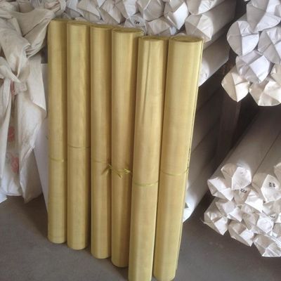Alambre de cobre amarillo tejido de cobre amarillo Mesh Screen Cloth del paño de alambre para el cobre de filtración del paño de malla de alambre del bronce de fósforo del líquido y del gas