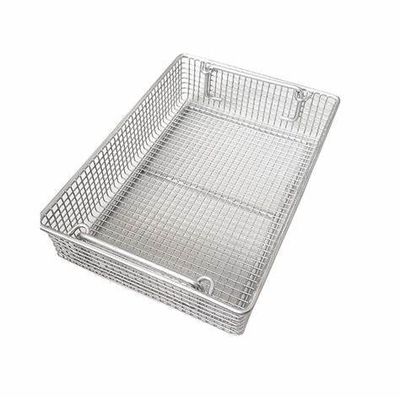 Cesta que se lava de acero inoxidable, con la cesta de acero inoxidable del lavado de la lascivia de la malla de alambre 316 de la forma 304 del cuadrado de la manija limpia