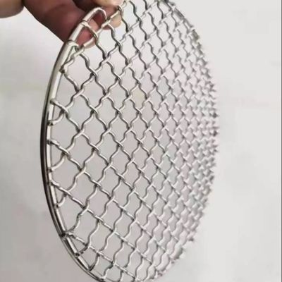 Malla de alambre redonda de la barbacoa, alrededor de la malla de alambre tejida prensada neta de acero inoxidable de la parrilla de la barbacoa de la BARBACOA 304