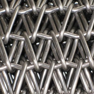 Banda transportadora de acero inoxidable equilibrada de la armadura de la banda transportadora de la armadura de la banda transportadora de la malla de alambre equilibrada de la categoría alimenticia con las cadenas