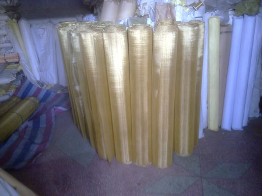 Malla de alambre de cobre amarillo