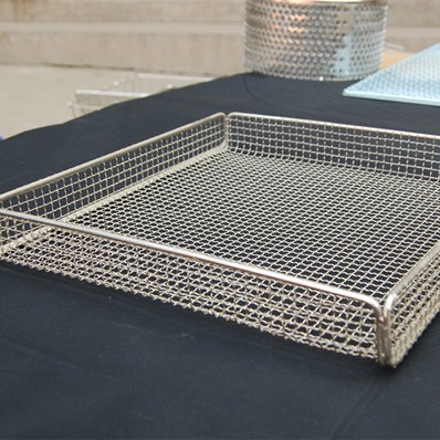Cesta que se lava de acero inoxidable, con la cesta de acero inoxidable del lavado de la lascivia de la malla de alambre 316 de la forma 304 del cuadrado de la manija limpia